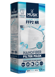 מסכה נשמית NANOFIBER FFP2 NR לבן