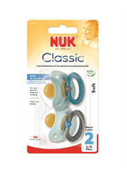 מוצצי לטקס אורתודנטיים NUK Classic Soft