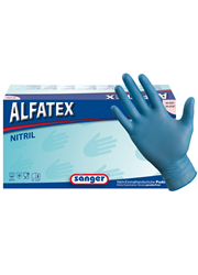 כפפות ניטריל ללא אבקה תוצרת גרמניה Alfatex