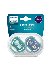 זוג מוצצים אולטרה אייר 18+ פיל ירוק/כחול