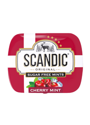 סקנדיק סוכריות ללא סוכר בטעם דובדבן מנטה