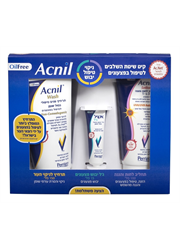 קיט אקניל שלושת השלבים תרחיץ פנים, ג'ל טיפולי ותחליב לחות