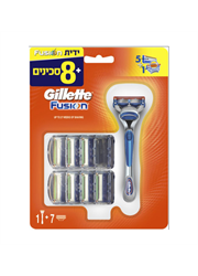 ג'ילט פיוז'ן מארז ידית כולל 8 סכינים