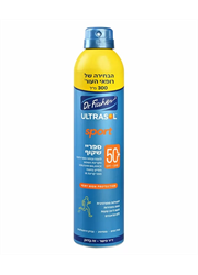 ‎אולטרסול ספורט ספריי הגנה שקוף +SPF50