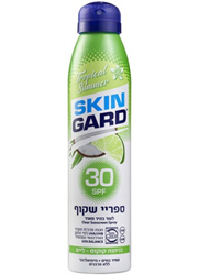 סקין גארד ספריי הגנה שקוף SPF30 בניחוח קוקוס-ליים