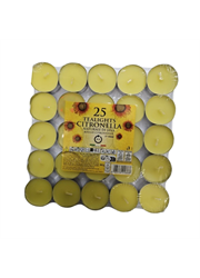 25 נרות טי לייט ציטרונלה 