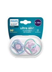 זוג מוצצים אולטרה אייר 6-18 סוסון ים/ורוד